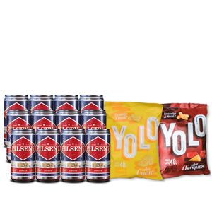 Pack Pilsen 269 x12 + Yolo queso 40g + Yolo choriqueso 40g