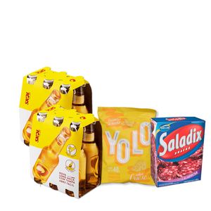 2 Packs Skol 275 x6 + Saladix Calabresa 100g + Yolo queso 40g